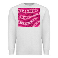Oatmeal Heather pink glitter heart Premium Sweatshirt - JahusDesignShop