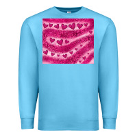 Ocean Blue pink glitter heart Premium Sweatshirt - JahusDesignShop