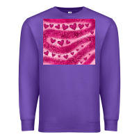 Purple pink glitter heart Premium Sweatshirt - JahusDesignShop