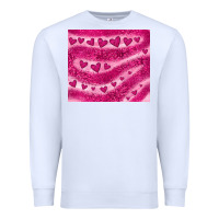 White pink glitter heart Premium Sweatshirt - JahusDesignShop