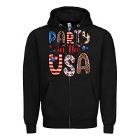 Black party in the usa Zipper Hoodie - Zillion Design Studio