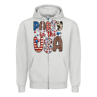 Dove Grey party in the usa Zipper Hoodie - Zillion Design Studio