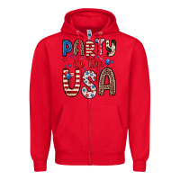 Red party in the usa Zipper Hoodie - Zillion Design Studio