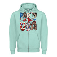 Seafoam party in the usa Zipper Hoodie - Zillion Design Studio