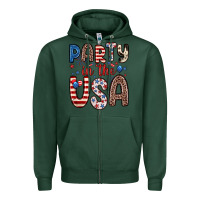 Sports Green party in the usa Zipper Hoodie - Zillion Design Studio