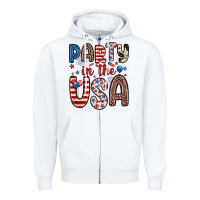 White party in the usa Zipper Hoodie - Zillion Design Studio