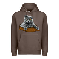 Coffee Scottish Fold Premium Hoodie - LillyAllenDesigns