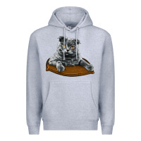 Heather Grey Scottish Fold Premium Hoodie - LillyAllenDesigns