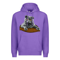 Purple Scottish Fold Premium Hoodie - LillyAllenDesigns