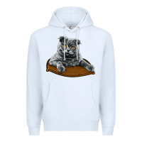 White Scottish Fold Premium Hoodie - LillyAllenDesigns