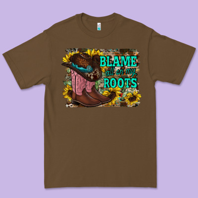 Blame All On My Roots Premium Tee Designed By Racoondesign