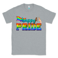 Heather Grey happy pride Classic Tee - texasbilliewilder