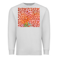 Dove Grey orange leopard glitter Premium Sweatshirt - JahusDesignShop