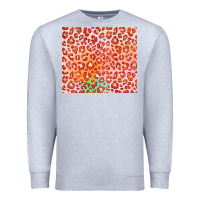 Heather Grey orange leopard glitter Premium Sweatshirt - JahusDesignShop
