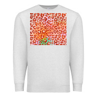 Oatmeal Heather orange leopard glitter Premium Sweatshirt - JahusDesignShop