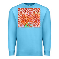 Ocean Blue orange leopard glitter Premium Sweatshirt - JahusDesignShop