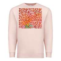 Pale Pink orange leopard glitter Premium Sweatshirt - JahusDesignShop
