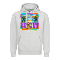 Dove Grey your future is bright Zipper Hoodie - texasbilliewilder