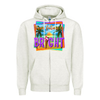 Oatmeal Heather your future is bright Zipper Hoodie - texasbilliewilder