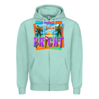 Seafoam your future is bright Zipper Hoodie - texasbilliewilder