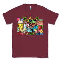 Burgundy teacher off duty coffee cups Classic Tee - Zillion Design Studio