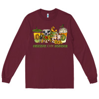 Burgundy Obsessive cow disorder coffee cups Long Sleeve Tee - texasbilliewilder