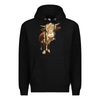 Black Hereford Heifer Premium Hoodie - LillyAllenDesigns