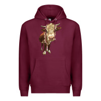 Burgundy Hereford Heifer Premium Hoodie - LillyAllenDesigns