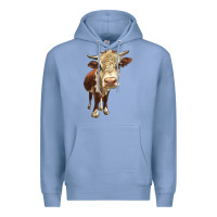 Colony Blue Hereford Heifer Premium Hoodie - LillyAllenDesigns