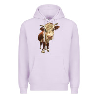 Lilac Hereford Heifer Premium Hoodie - LillyAllenDesigns