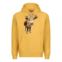 Mustard Hereford Heifer Premium Hoodie - LillyAllenDesigns