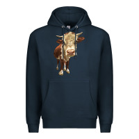 Navy Hereford Heifer Premium Hoodie - LillyAllenDesigns