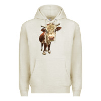 Oatmeal Heather Hereford Heifer Premium Hoodie - LillyAllenDesigns