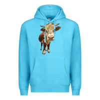 Ocean Blue Hereford Heifer Premium Hoodie - LillyAllenDesigns