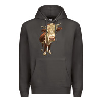 Smoke Hereford Heifer Premium Hoodie - LillyAllenDesigns