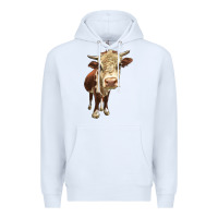 White Hereford Heifer Premium Hoodie - LillyAllenDesigns