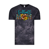 Cloud Black western leopard camouflage sunflowers  glitter mom football Vintage Tee - Artiststas
