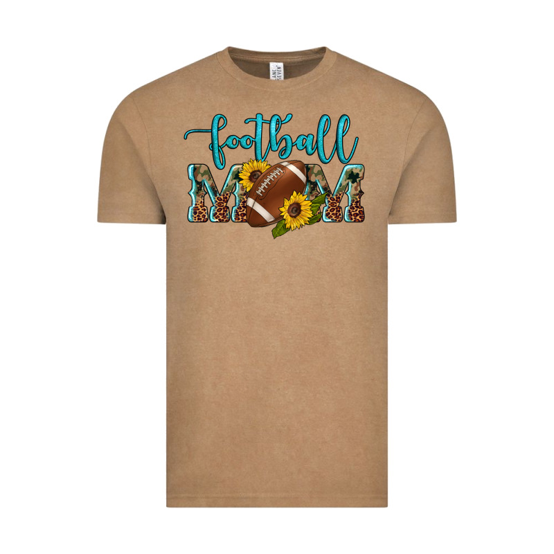 Western Leopard Camouflage Sunflowers  Glitter Mom Football Vintage Tee by Artiststas | Teevron