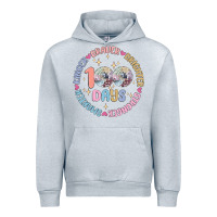 Heather Grey 100 days of school Urban Hoodie - MaliasSmallBusiness