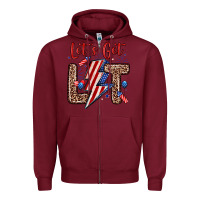 Burgundy let s get lit Zipper Hoodie - Zillion Design Studio