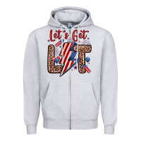 Heather Grey let s get lit Zipper Hoodie - Zillion Design Studio