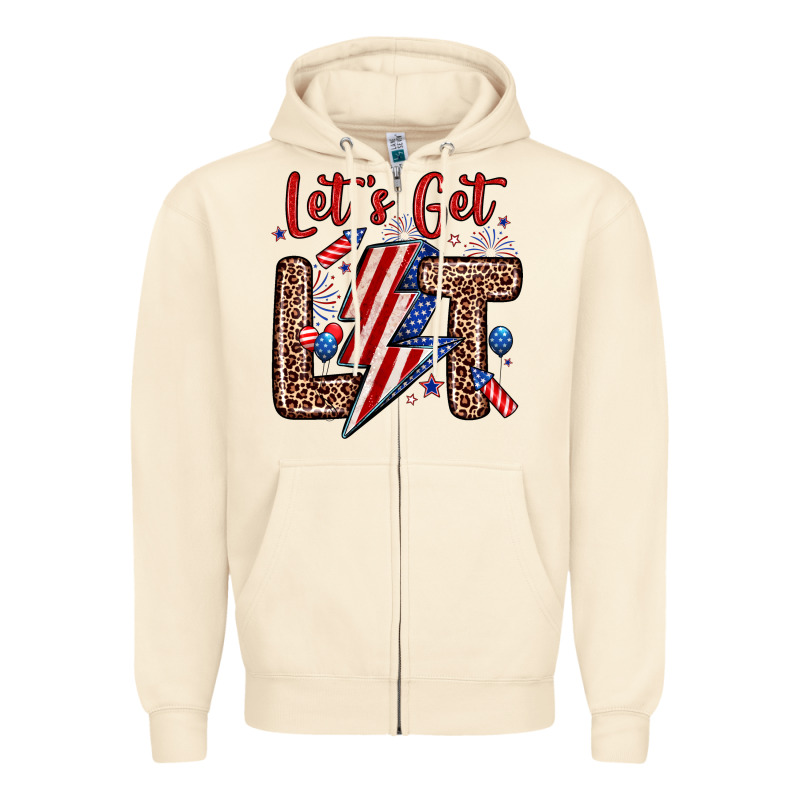 Let S Get Lit Zipper Hoodie by Zillion Design Studio | Teevron
