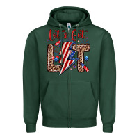 Sports Green let s get lit Zipper Hoodie - Zillion Design Studio