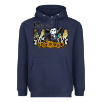 Navy blessed Heavyweight Hoodie - CowhideDigitalArt