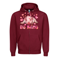 Be Mine Baby Pig Zipper Hoodie | Teevron