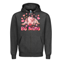 Charcoal Heather be mine baby pig Zipper Hoodie - RanaPortraitStore