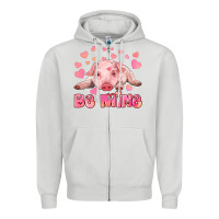Dove Grey be mine baby pig Zipper Hoodie - RanaPortraitStore