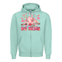 Seafoam be mine baby pig Zipper Hoodie - RanaPortraitStore