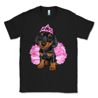 Black Balerina Dachshund With Tutu Classic Tee - RanaPortraitStore