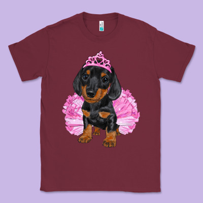 Balerina Dachshund With Tutu Classic Tee Designed By Ranaportraitstore